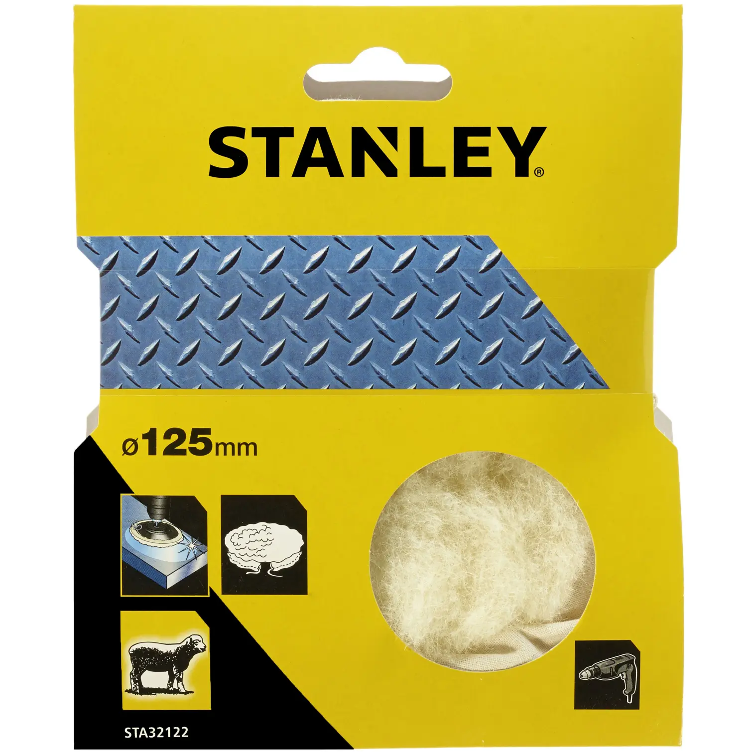 Stanley Wool Polishing Bonnet 125mm