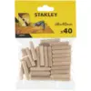 Stanley Wooden Dowels 8x40mm Pack of 40