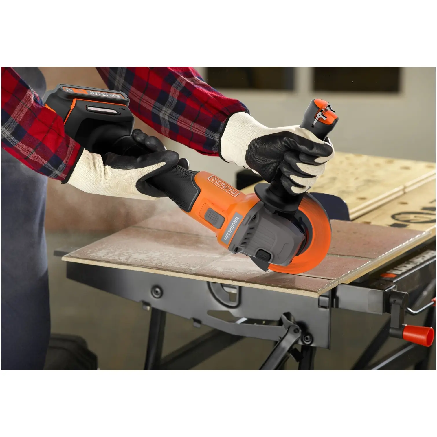 Black+Decker Cordless Sander Grinder 115mm 18v
