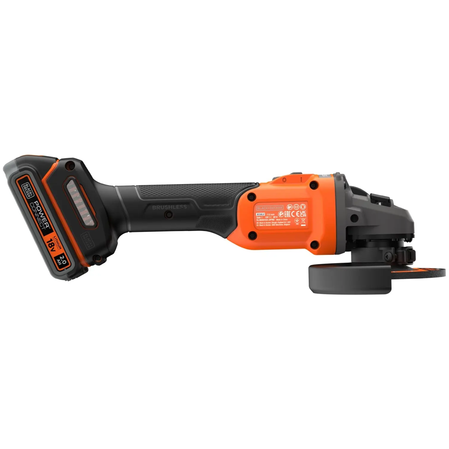 Black+Decker Cordless Sander Grinder 115mm 18v