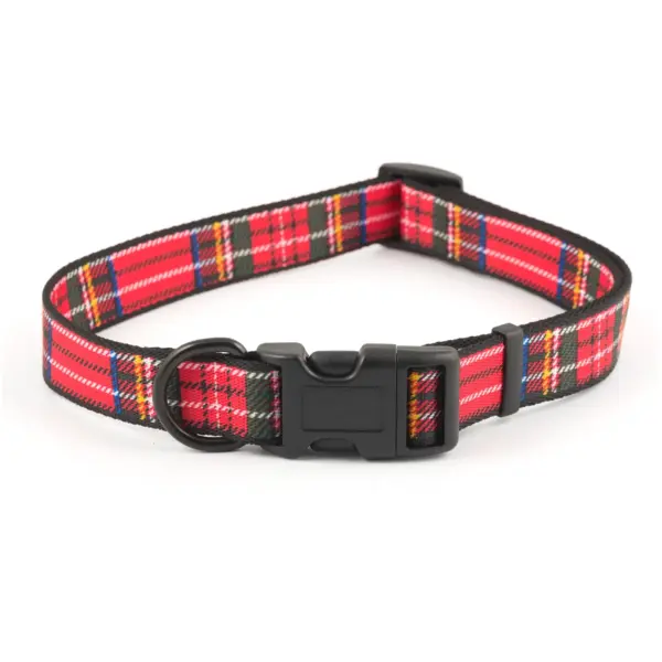 BES0015 Ancol Tartan Nylon Adjustable Collar 45-70cm