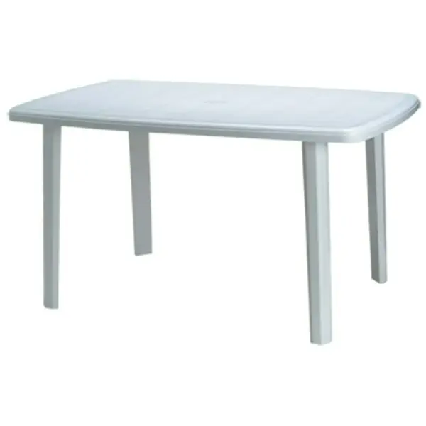 Bica White Resin Furniture 140cm Rectangular Table