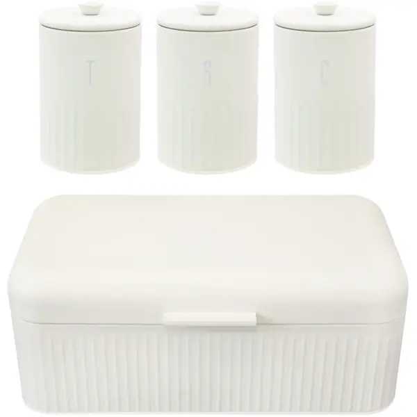 Blackmoor Tea,Coffee,Sugar & Bread Bin Set Ivory