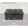 Blackmoor Tea,Coffee,Sugar&Bread Bin Set Black