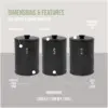 Blackmoor Tea,Coffee,Sugar&Bread Bin Set Black