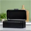 Blackmoor Tea,Coffee,Sugar&Bread Bin Set Black