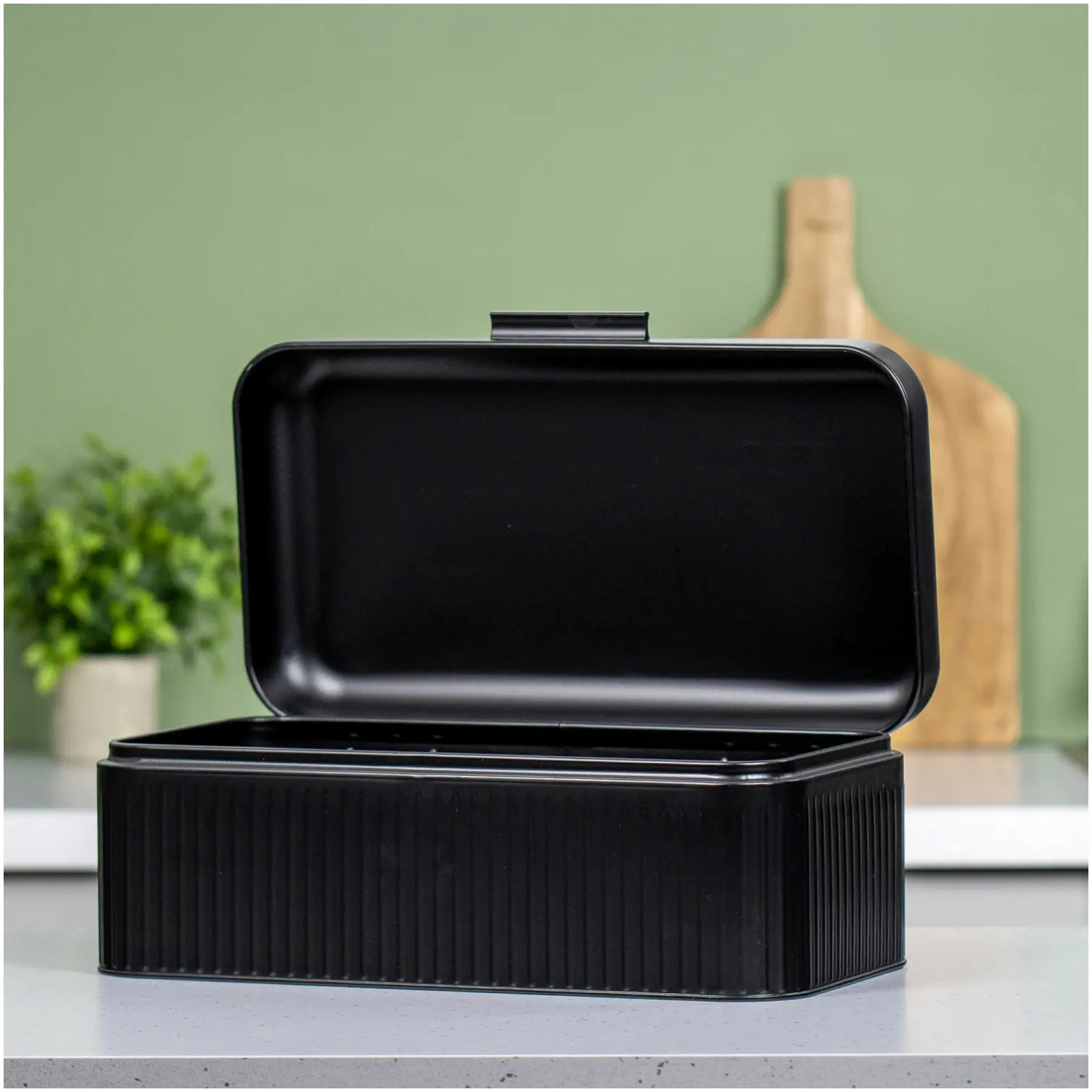Blackmoor Tea,Coffee,Sugar&Bread Bin Set Black
