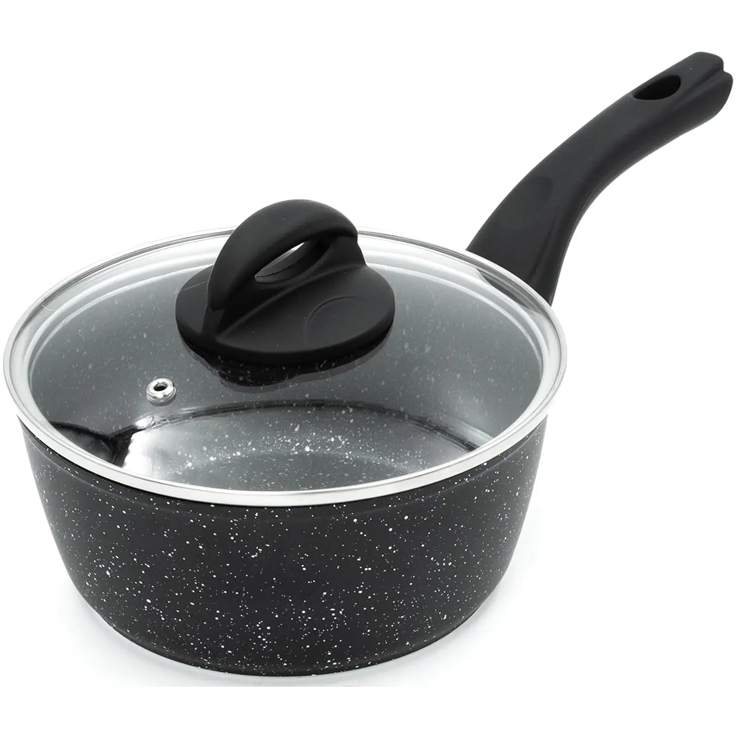 Blackmoor Sauce Pan & Lid Black 18cm