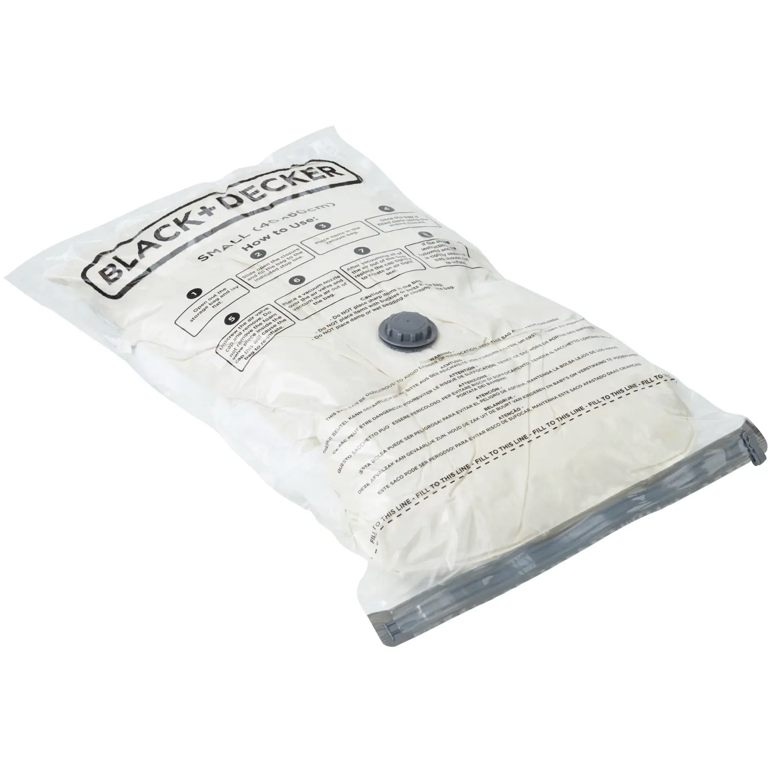 Black + Decker Vacuum Bag Small 40 x 60cm -  Pack of 3