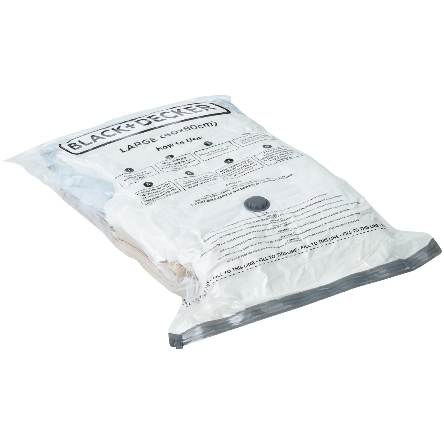 Black + Decker Vacuum Bag Large 60 x 80cm - Pack of 3