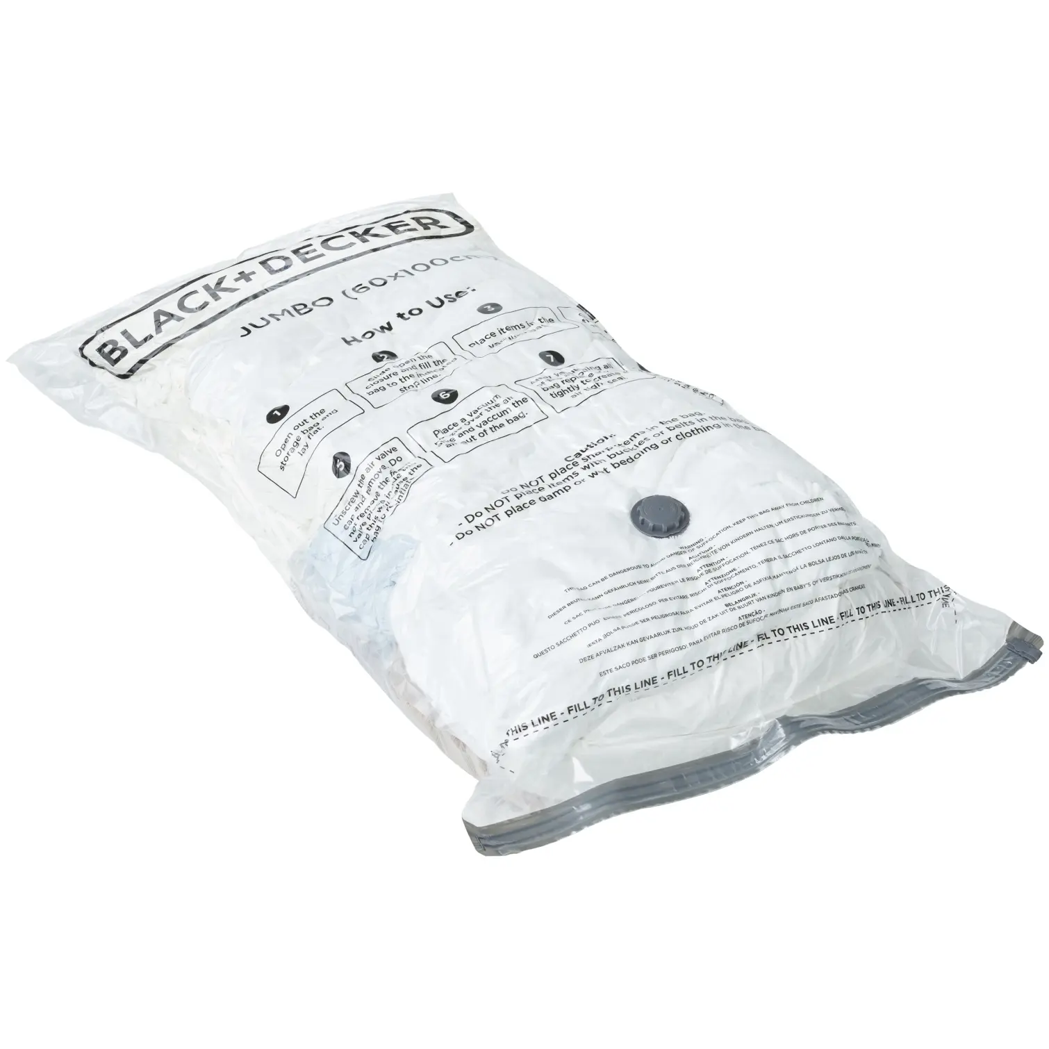 Black + Decker Vacuum Bag Extra Large 60 x 100cm - Pack of 3