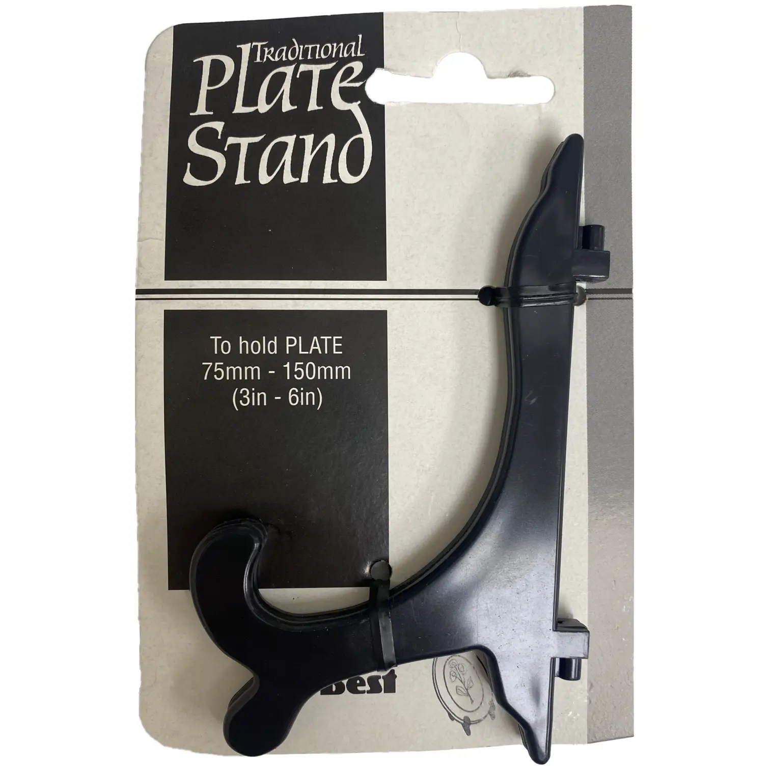 Best Black Plate Stand To Fit 75mm-150mm (3"-6") Plates