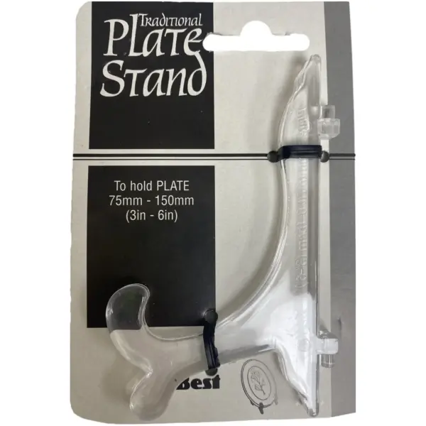 Best Clear Plate Stand To Fit 75mm-150mm (3"-6") Plates