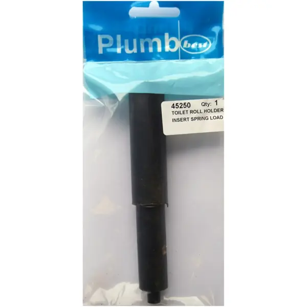 Plumb Best Black Toilet Roll Holder Spring Loaded Insert