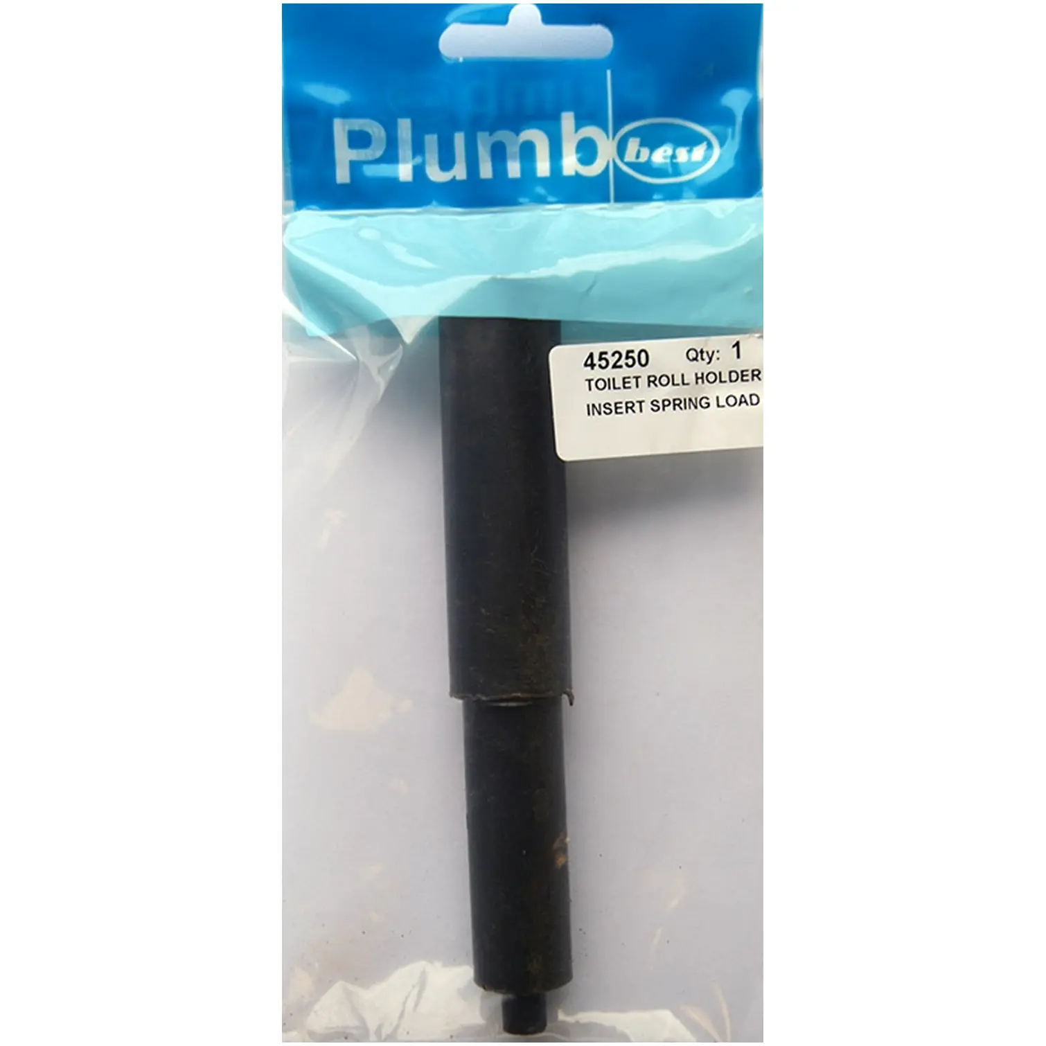 Plumb Best Black Toilet Roll Holder Spring Loaded Insert