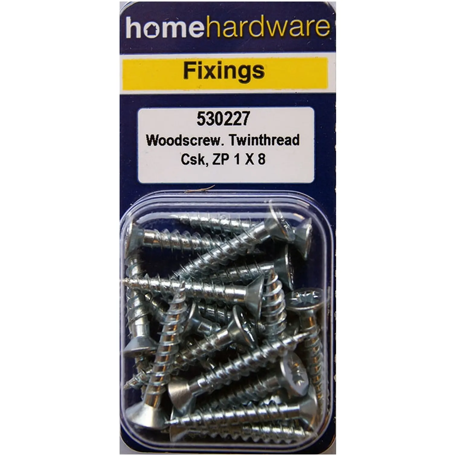 Hardened Pozi Twinthread CSK Woodscrews BZP 1" x 8 - Pack of 20