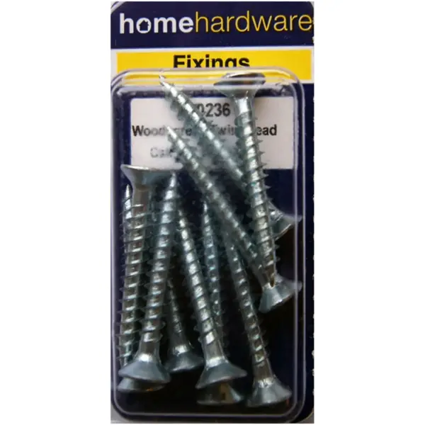 Hardened Pozi Twinthread CSK Woodscrews BZP 1.5" x 10 - Pack of 9