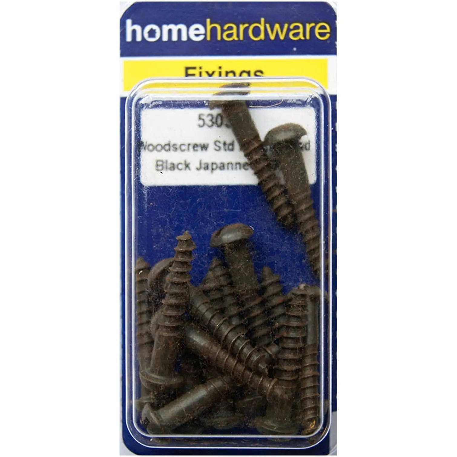 Home Hardware  Round Head Woodscrews Black Japanned 1" x 8 pack of 10