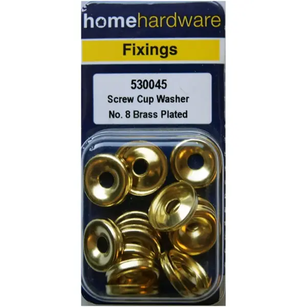 Home Hardware No.8 Screw Cup Washers Brass Plated pack of 15