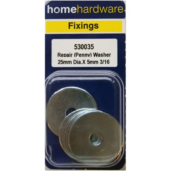 BLK0355 Home Hardware Repair Penny Washers Diameter 25mm Hole 5mm pack of 8
