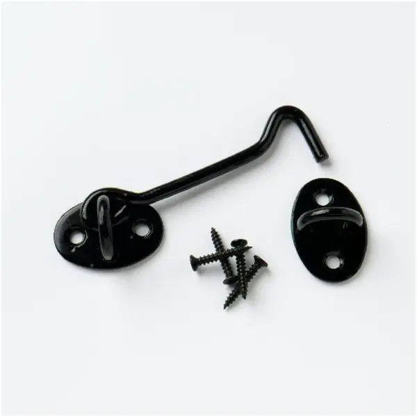 Best Cabin Hook Black Japanned 150mm (6")