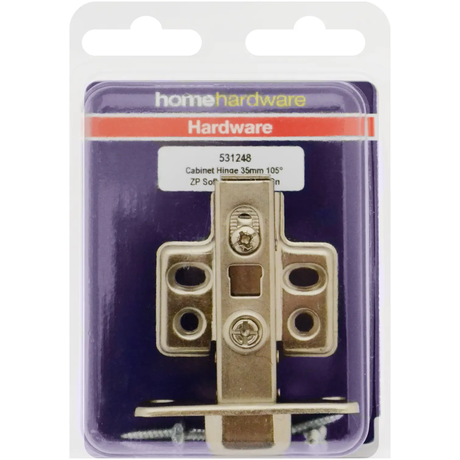 Soft Close Cabinet Hinge 35mm 110ø ZP - Slide-On