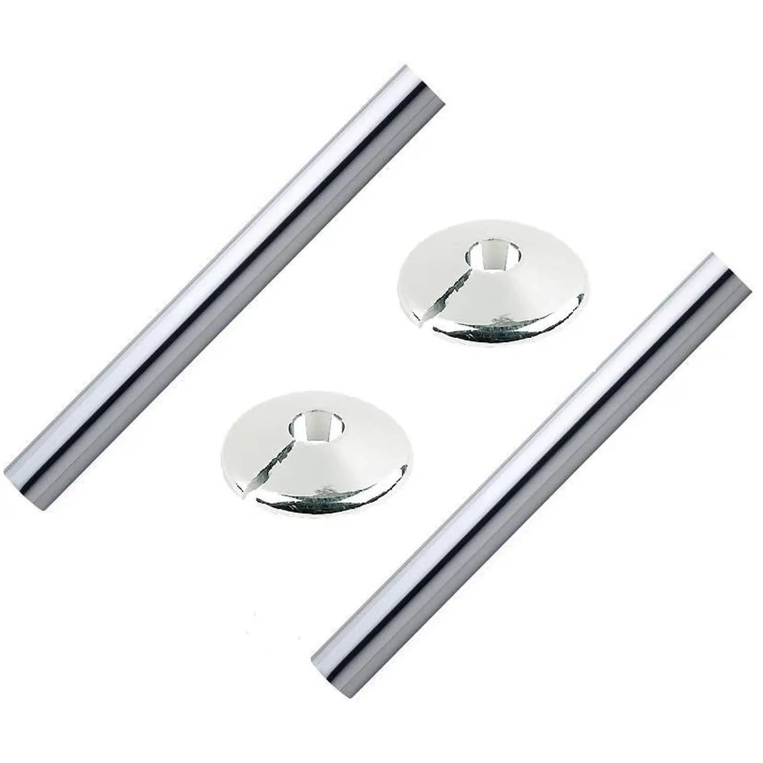 Pipe Roses with 20cm Radsnaps Chrome - 2 Sets