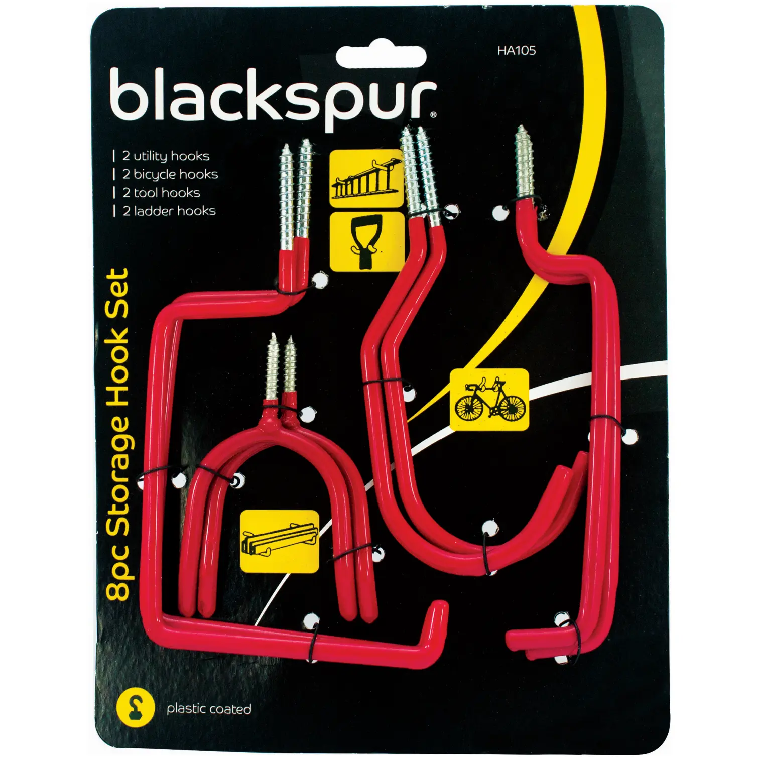 Blackspur Storage Hook Set - 8 Piece