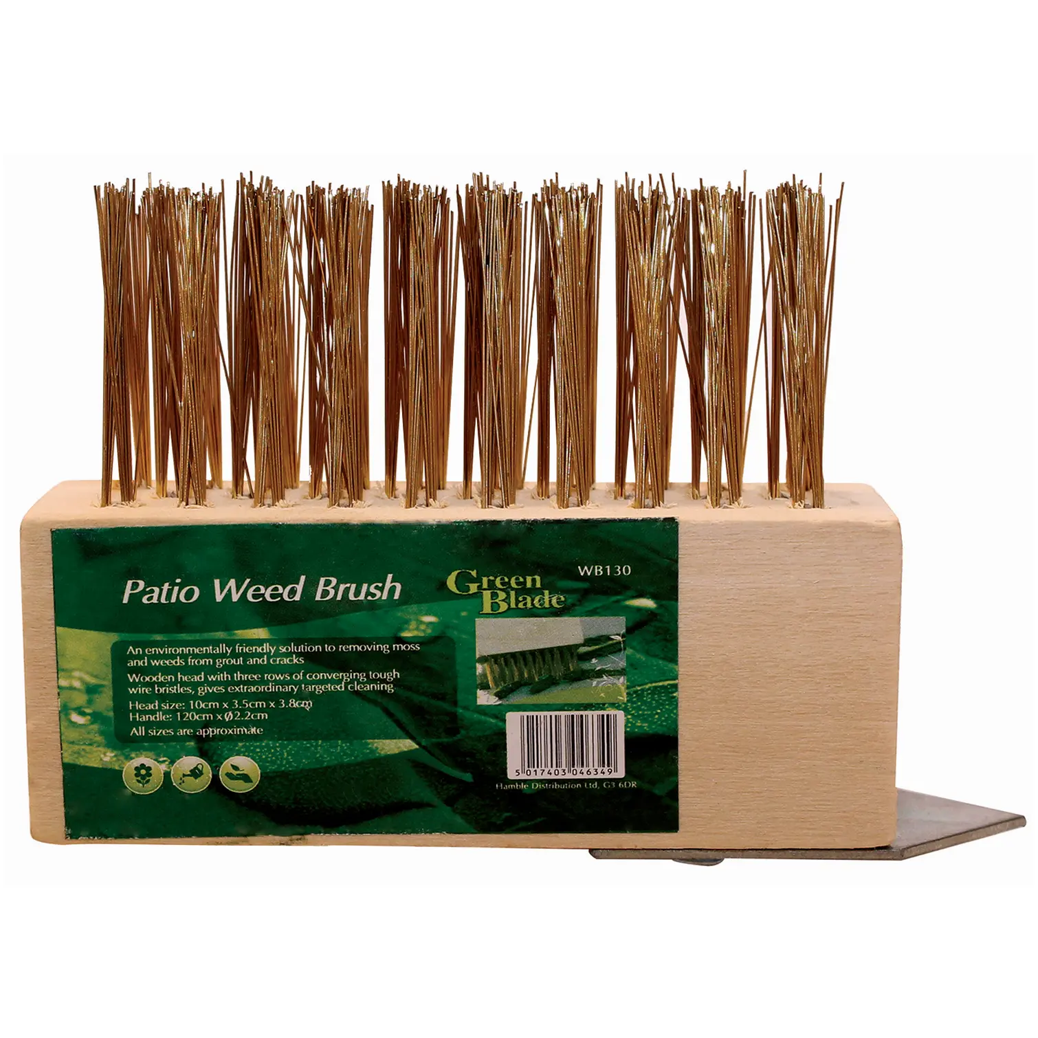 Green Blade Patio Weed Brush with Handle