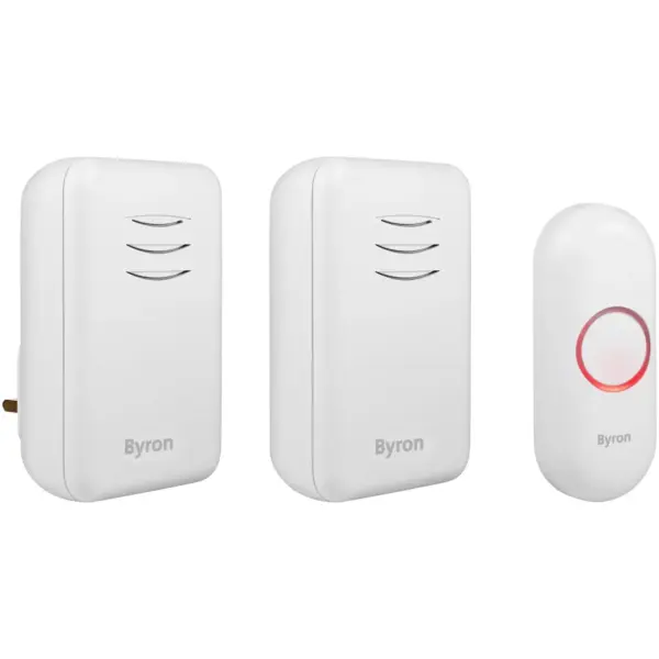 Byron  Wire Free D/chime Plug In Twin