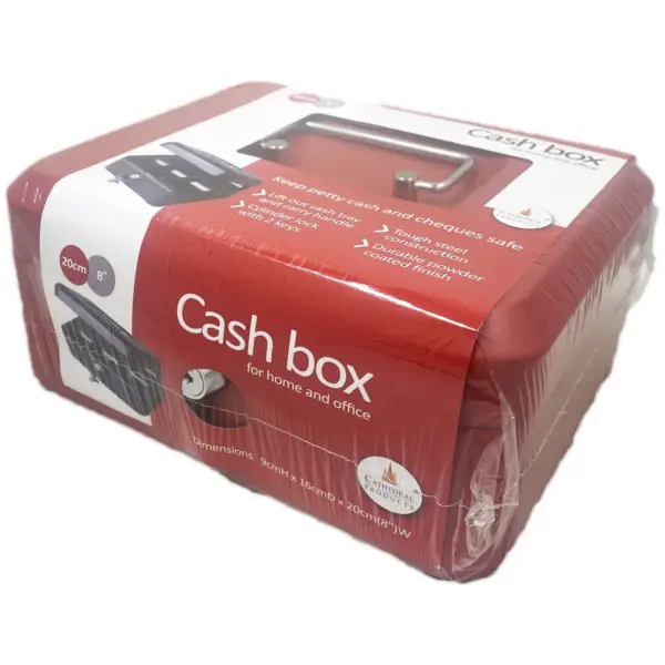 CDL0004 Cathedral Home & Office Steel Cash Box 9 x 16 x 20cm