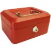 Cathedral Cash Box Red Width 152mm x Depth 115mm x Height 80mm