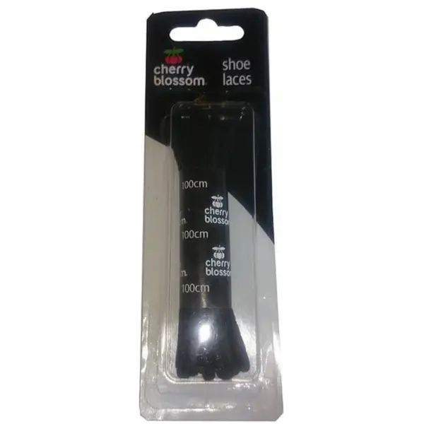 Cherry Blossom Laces Flat Black 100cm