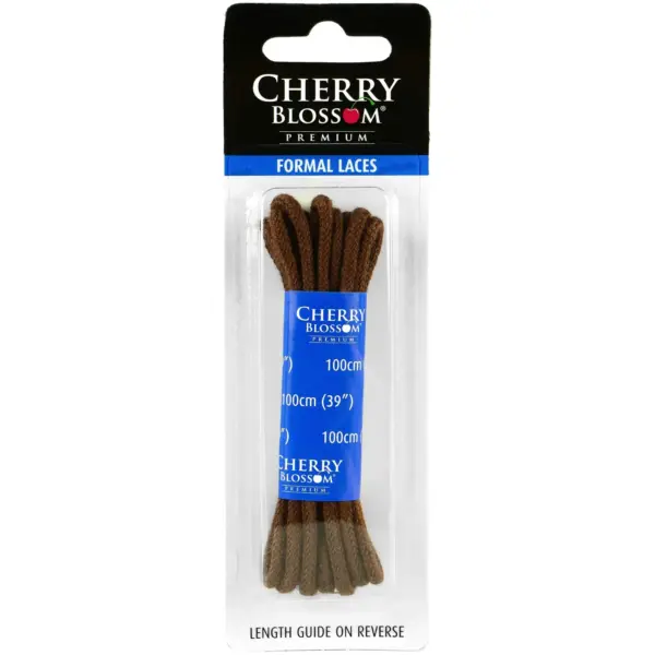 Cherry Blossom Laces Round Brown 100cm