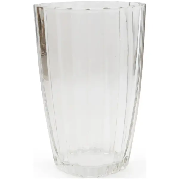 Candlelight Ridged Glass Vase Clear 28cm