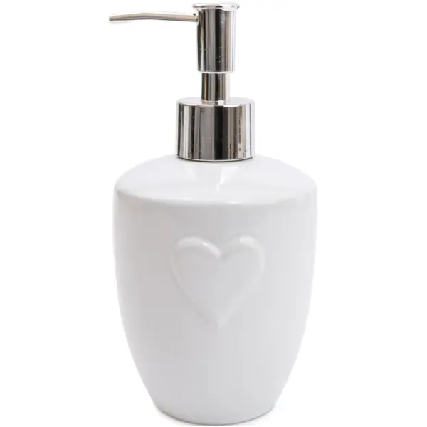 CLT0030 Candlelight Embossed Heart Dispenser White
