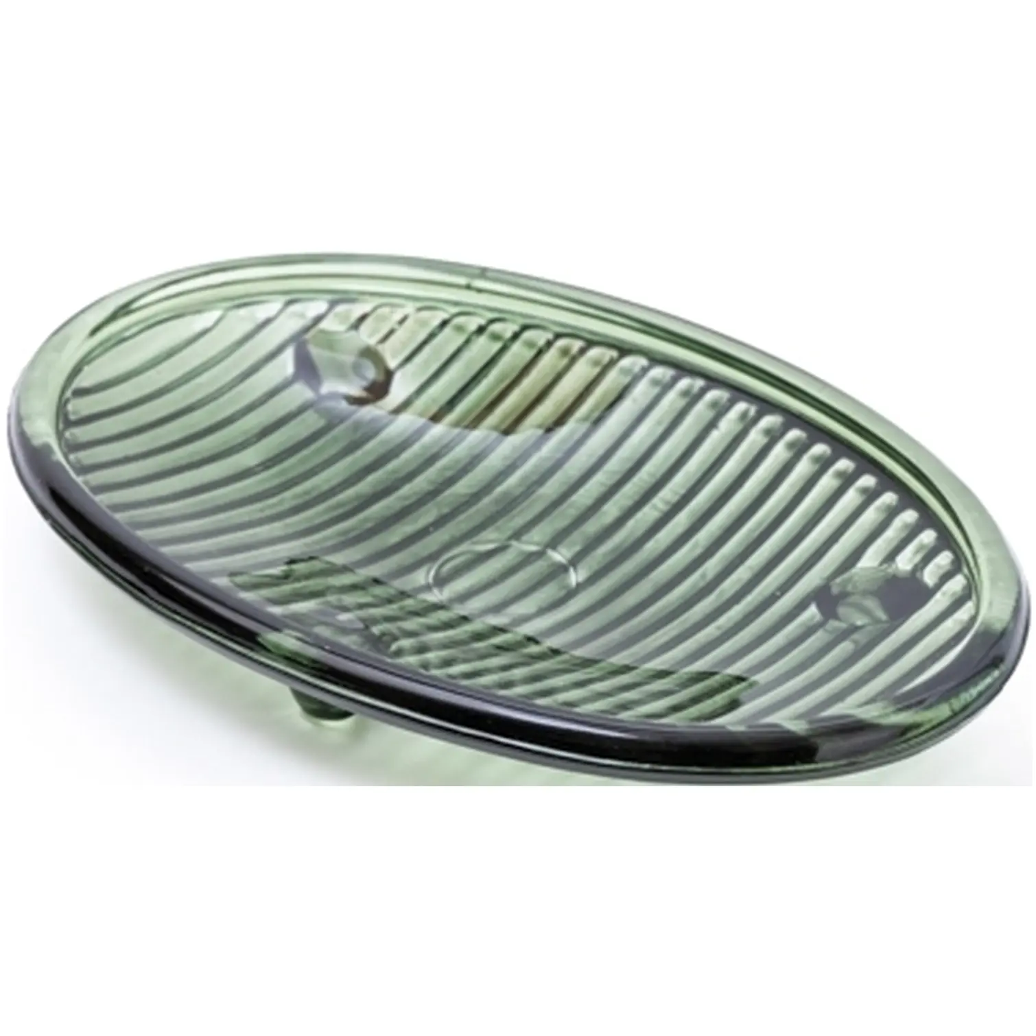 Glass Soap Dish Green