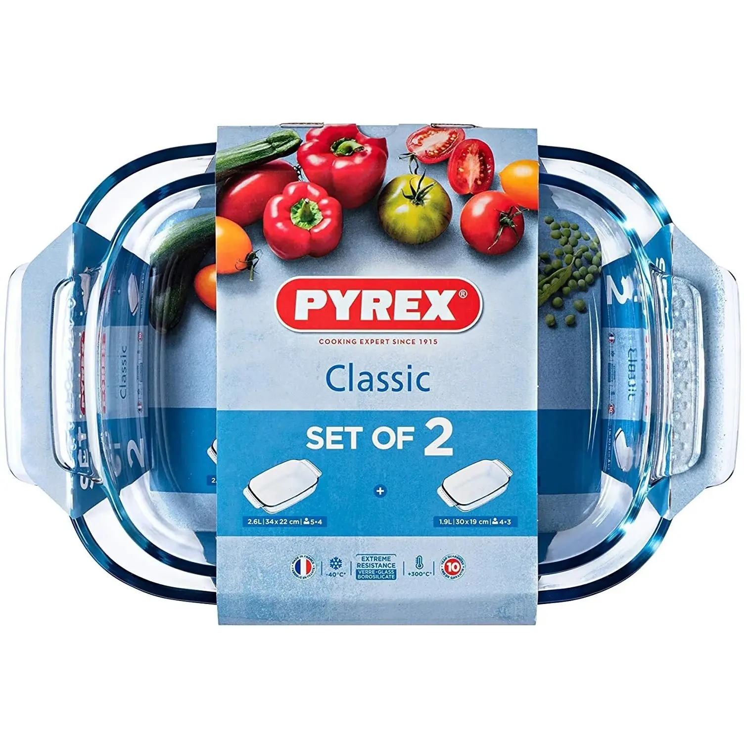 Pyrex Classic Medium Roast Set 30cm x 23cm & 35cm x 23cm