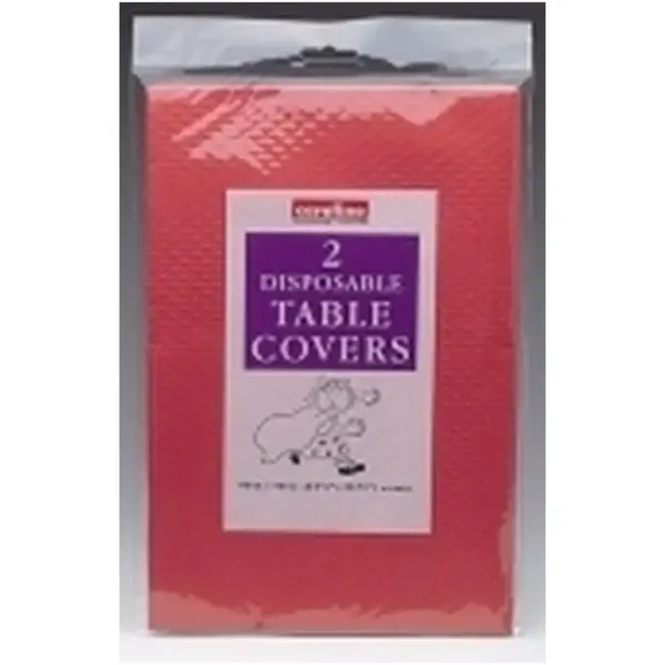 CPA0046 Caroline Red Table Covers Pk of 2