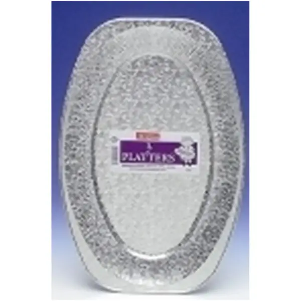 CPA0079 Caroline Silver Foil Platter 430x286mm Pk of 3