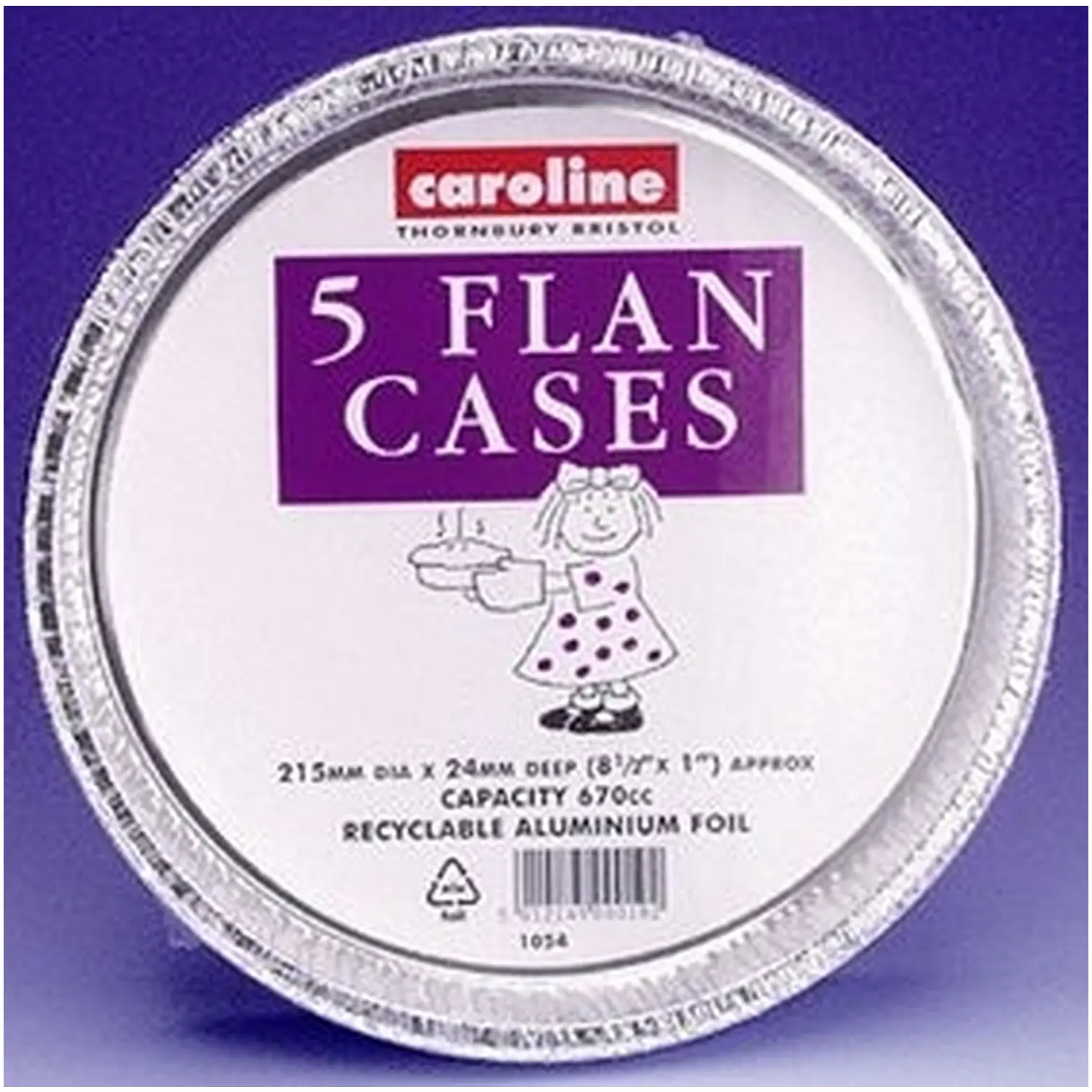 Caroline 21.5cm (8.5") Foil Flan Case Pk of 6