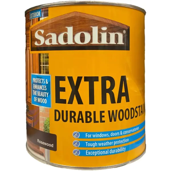 CRW0108 Sadolin Extra Woodstain1ltr Rosewood