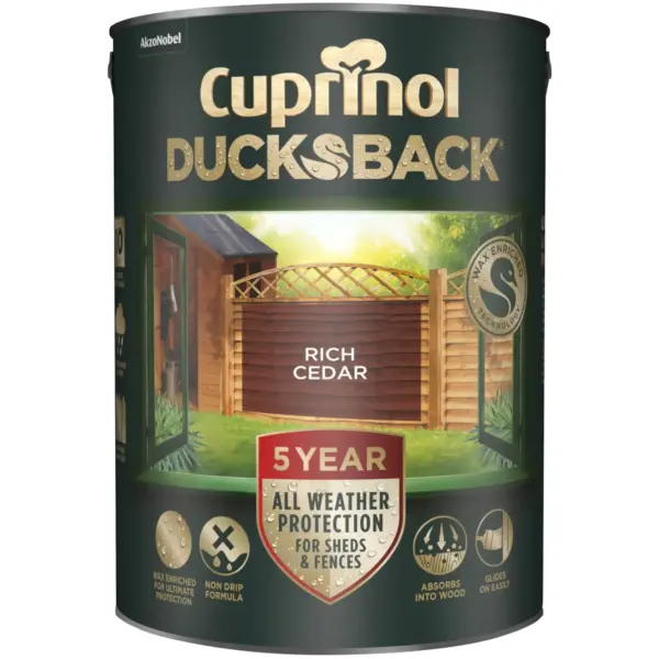 Cuprinol Ducksback Rich Cedar 5 Litre