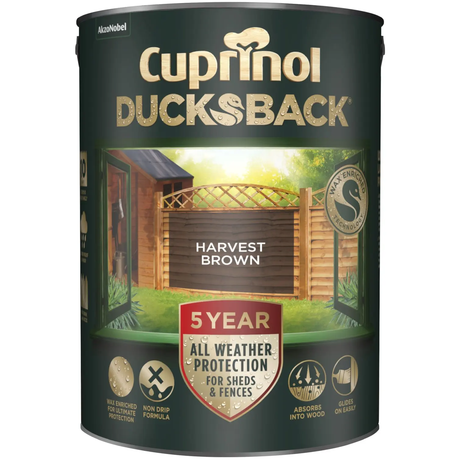 Cuprinol Ducksback Harvest Brown 5 Litre