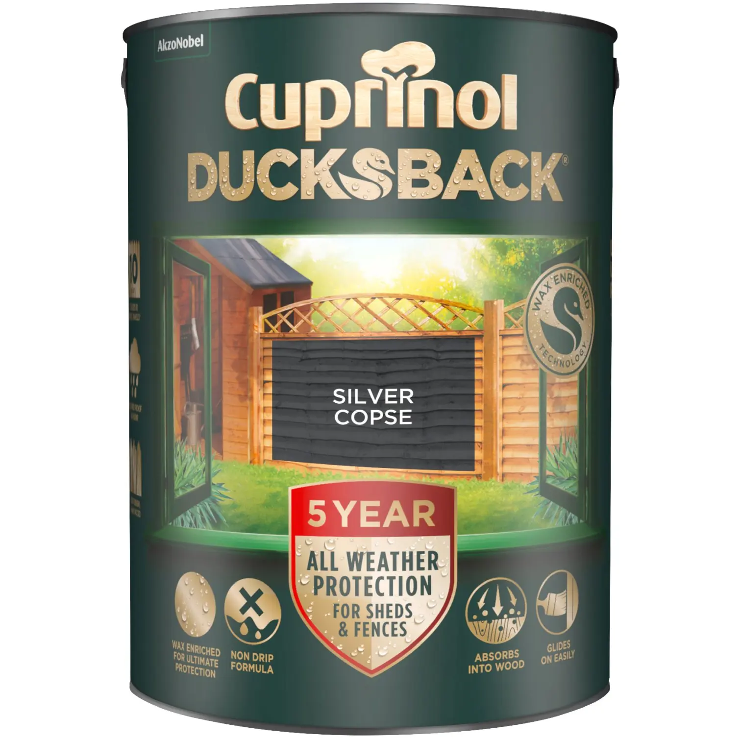 Cuprinol Ducksback Silver Copse 5 Litre