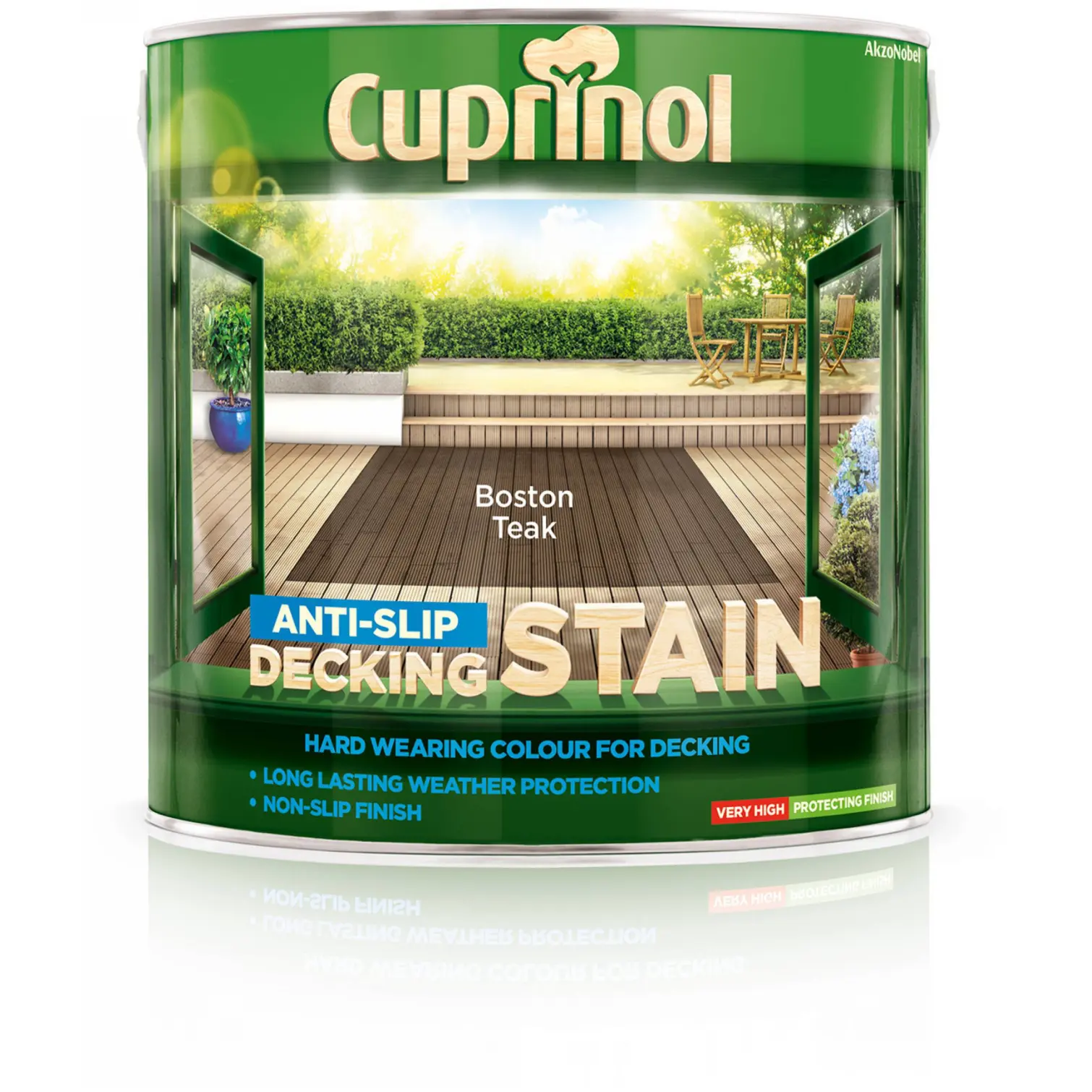 Cuprinol Anti-Slip Decking Stain Boston Teak 2.5ltr