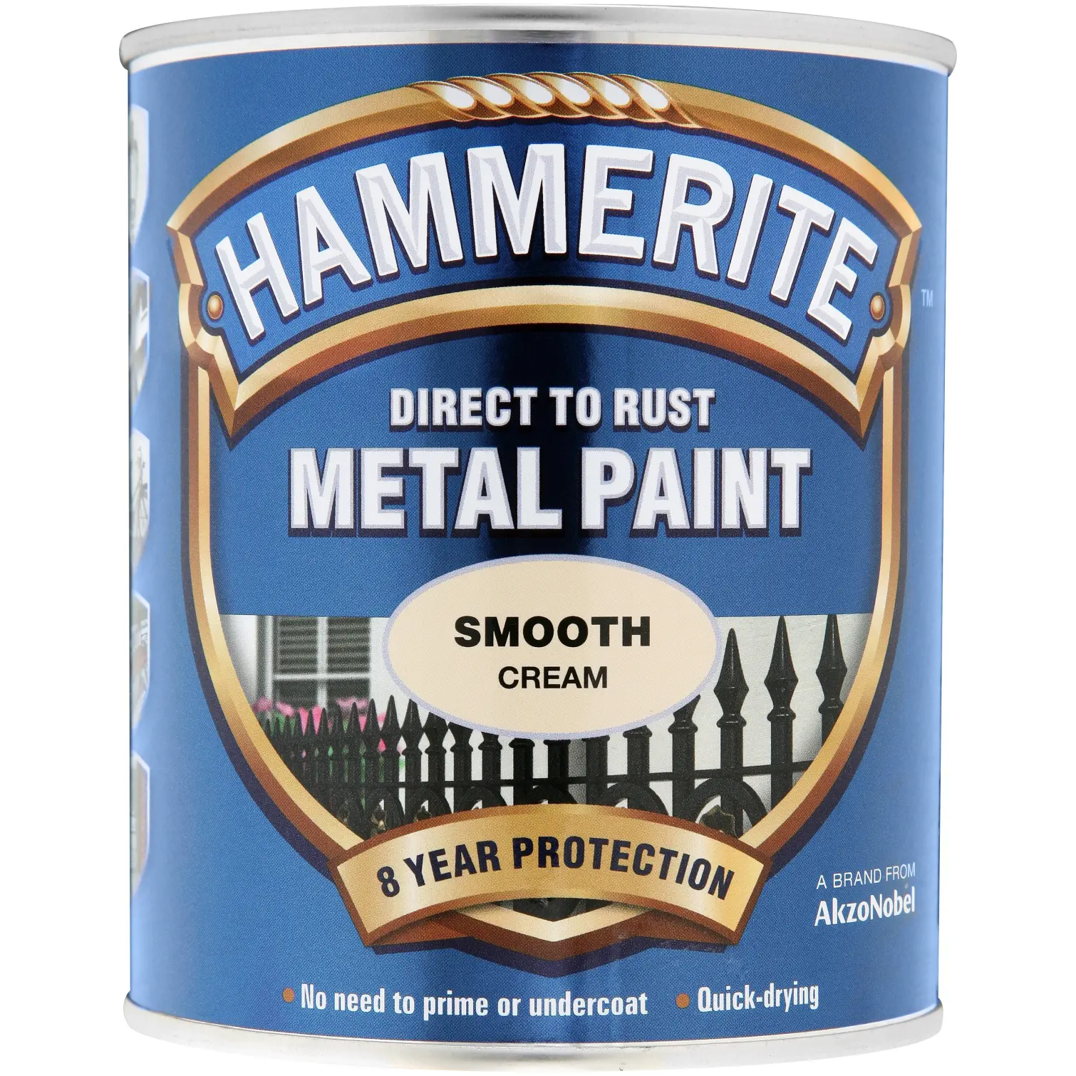 CUP0329 Hammerite Direct to Rust Metal Paint Smooth Cream 750ml