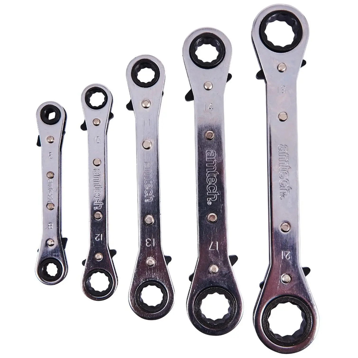 Amtech 5pc Ring Ratchet Spanner Set