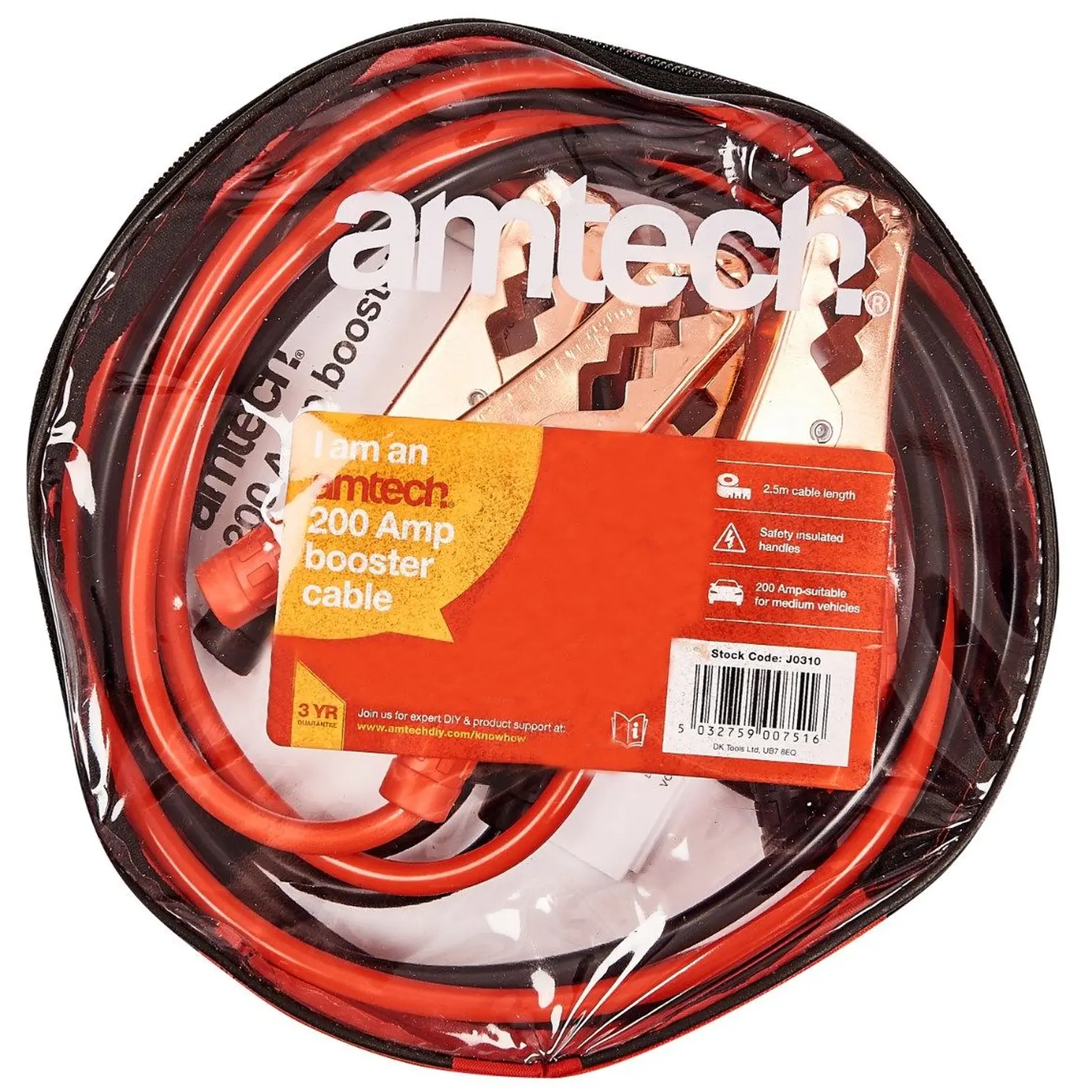 amtech 200amp 2.5m Jump Leads