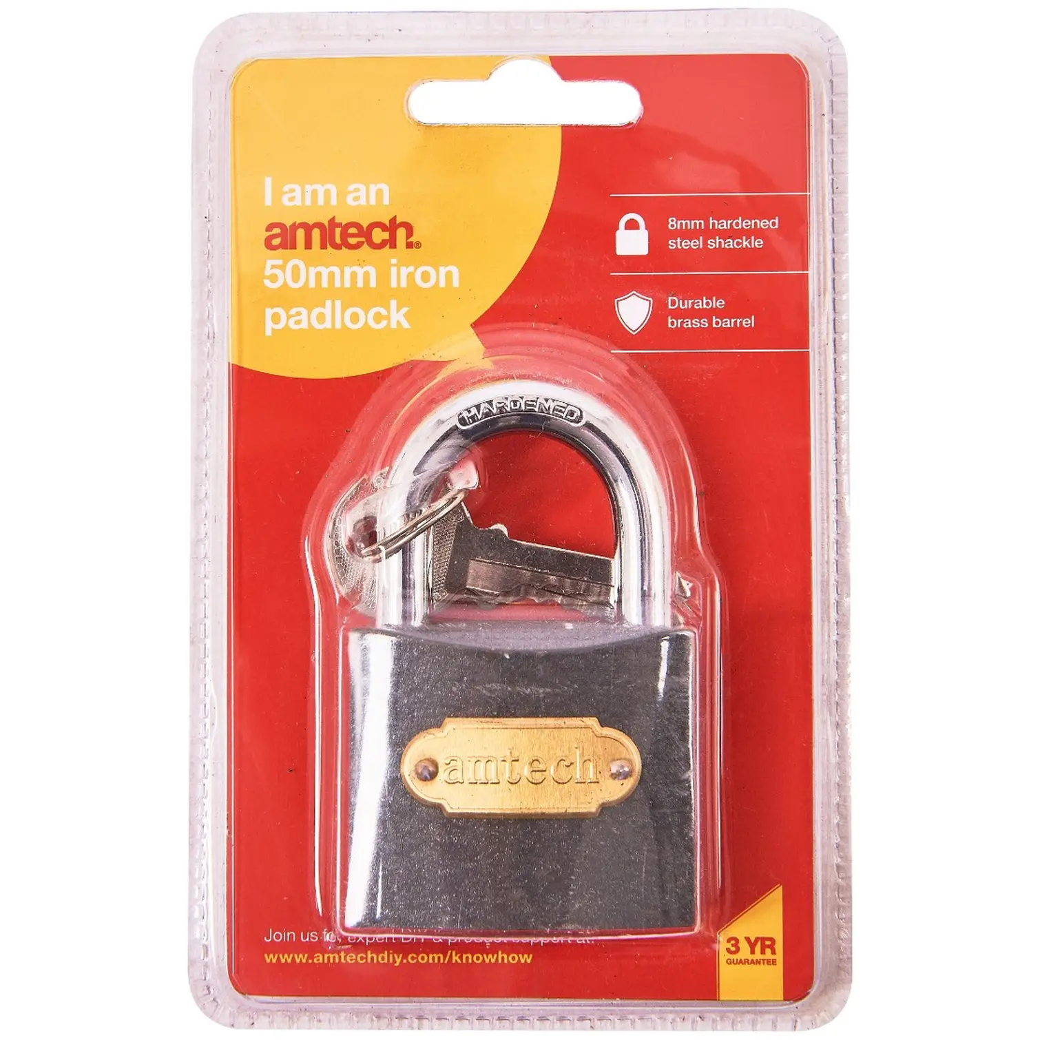 Amtech Iron Padlock 50mm